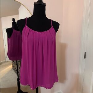 Pixley Magenta Camisole with Stud Accents